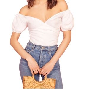 Reformation Framboise Off the Shoulder Top Size 2